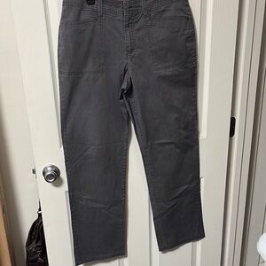 Gray Straight-Leg Pants